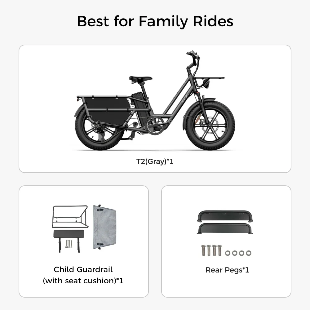 Fiido T2 Electric Cargo Bike: 440 lbs Payload, 85 Miles Long Range - Image 17